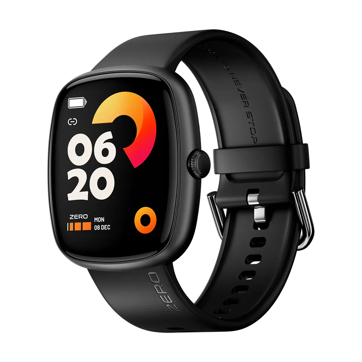Zero® Qube Smartwatch 1.83 Inch Fluid Display | Swift UI Smart Watch | Bluetooth Fitness Tracker | Health Monitoring Smartwatch | Sports Modes | Smart Notifications | Custom Watch Faces | Android & iOS Compatible | 1 Year Warranty