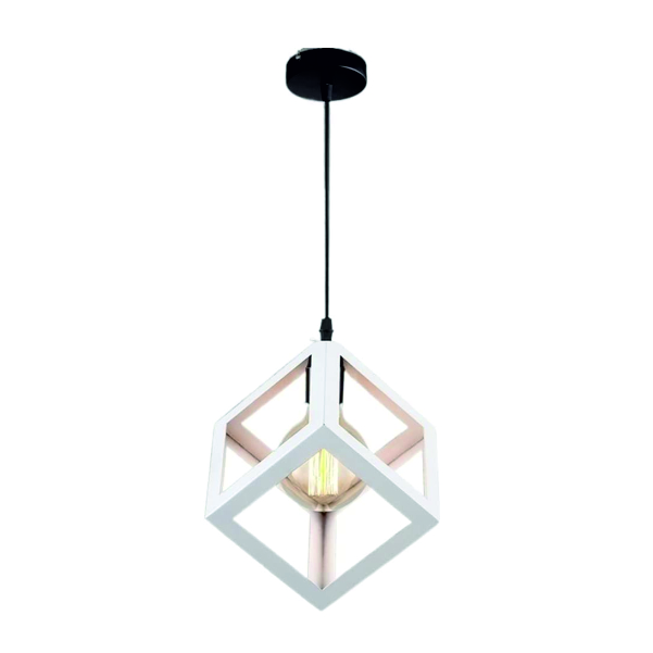 New Square Cube Hanging Light , Ceiling Light , Ceiling Lamp, Pendant Lamp, Pendant Light For Home, Office, TV Lounge, Bed Room, Led Light, Led Bulb, Filament Bulb (BULB NOT INCLUDED)