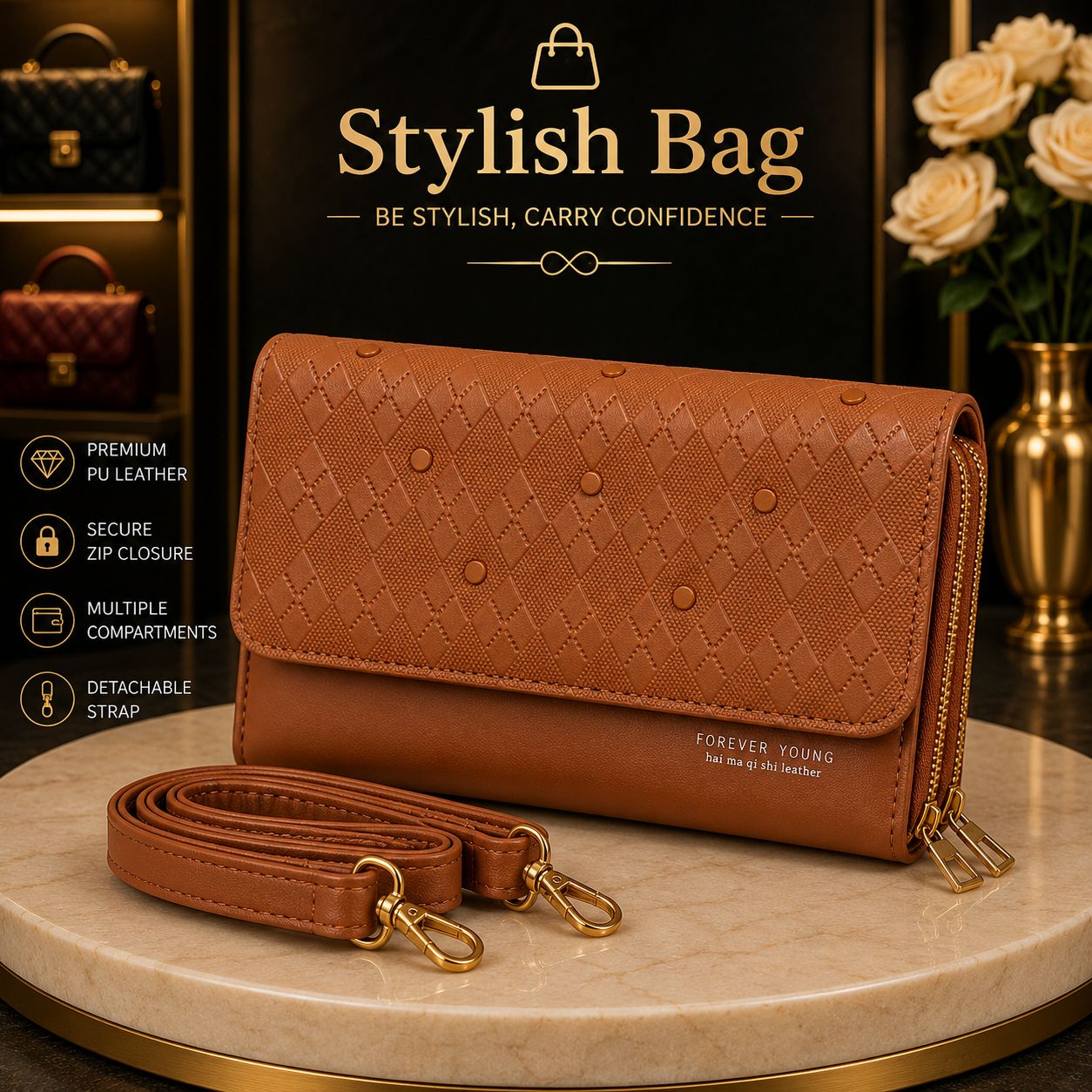 Stylish Mall_  Women Phone Bags Small Shoulder Handbag Crossbody Messenger Bags Ladies Coin Purse Money Wallet Card Holder lady pouch cluthes bag Wallet For Girls