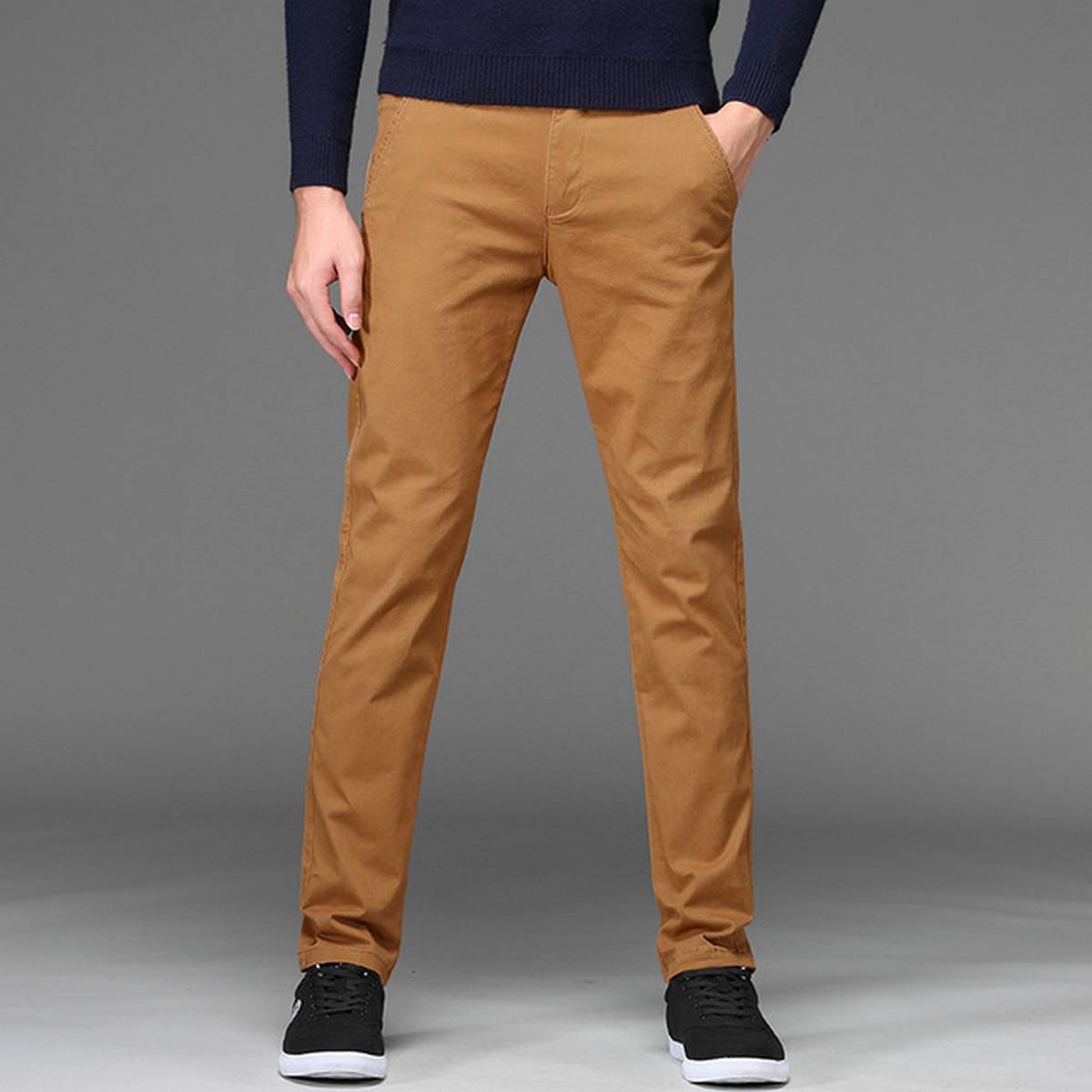 Cotton Jeans Pant in Camel Color 