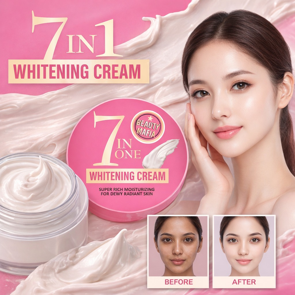 Beauty Mafia 7in1 Whitening Cream For Face - Brightening & Moisturize Skin Tone - 30g