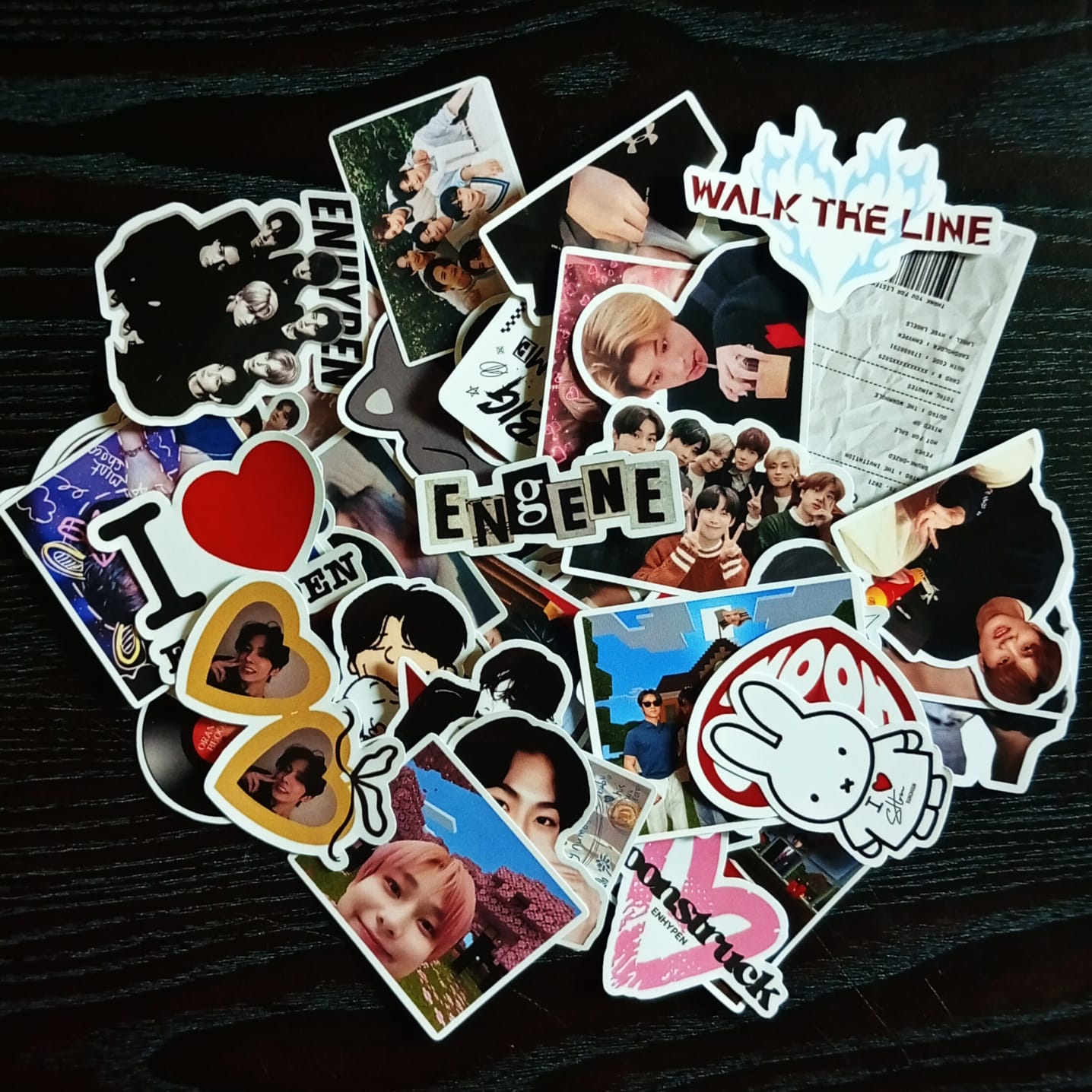 15/25/50 PCS ENHYPEN ENGENE aesthetic stickers based on kpop idol group Korean singers Jake Heeseung Sunghoon Sunoo Jungwon Ni-Ki Jay best for laptop, scrapbook, phone case, journal and more