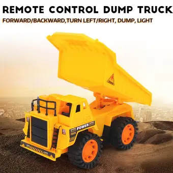 remote control dump truck and excavator