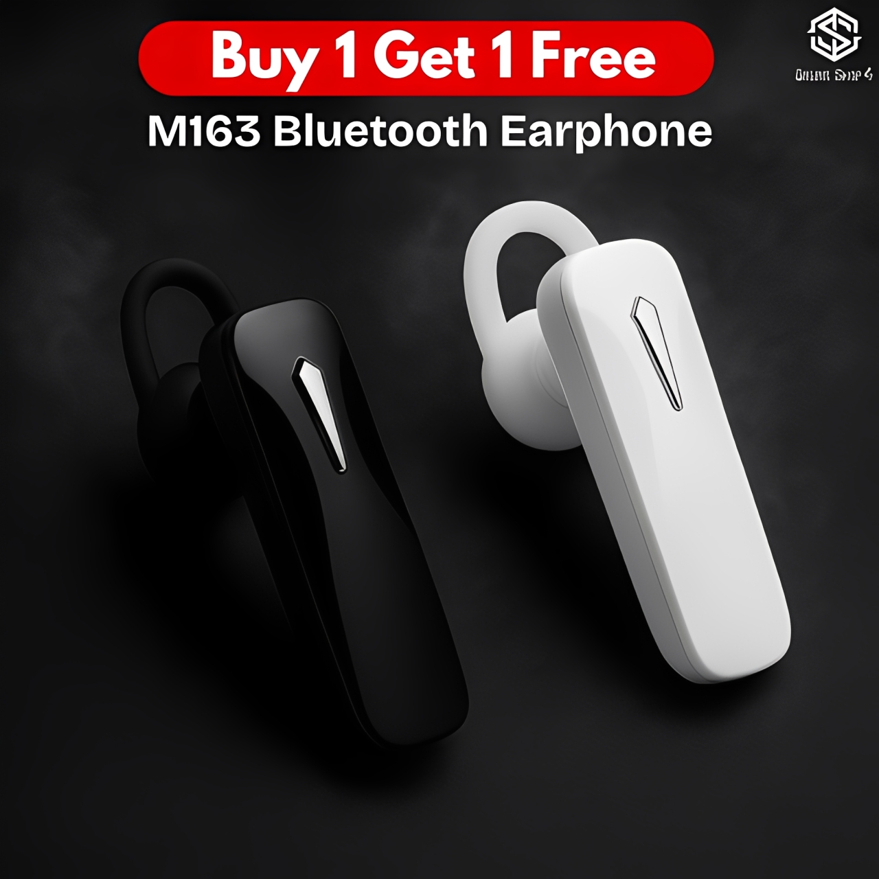 Buy 1 Get 1 Free | M163 Wireless Bluetooth | Single Earbud In-Ear Headset | Handsfree for Calls & Music |Compatible With All Bluetooth Devices.