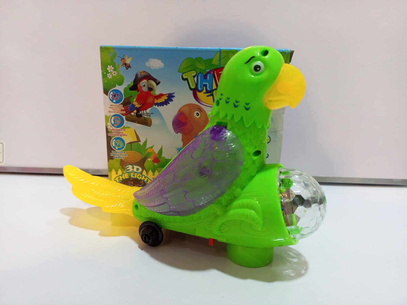 Colorful Electric Bird Parrot – Musical Toy With 3D Lights &Amp; Sound For Kids