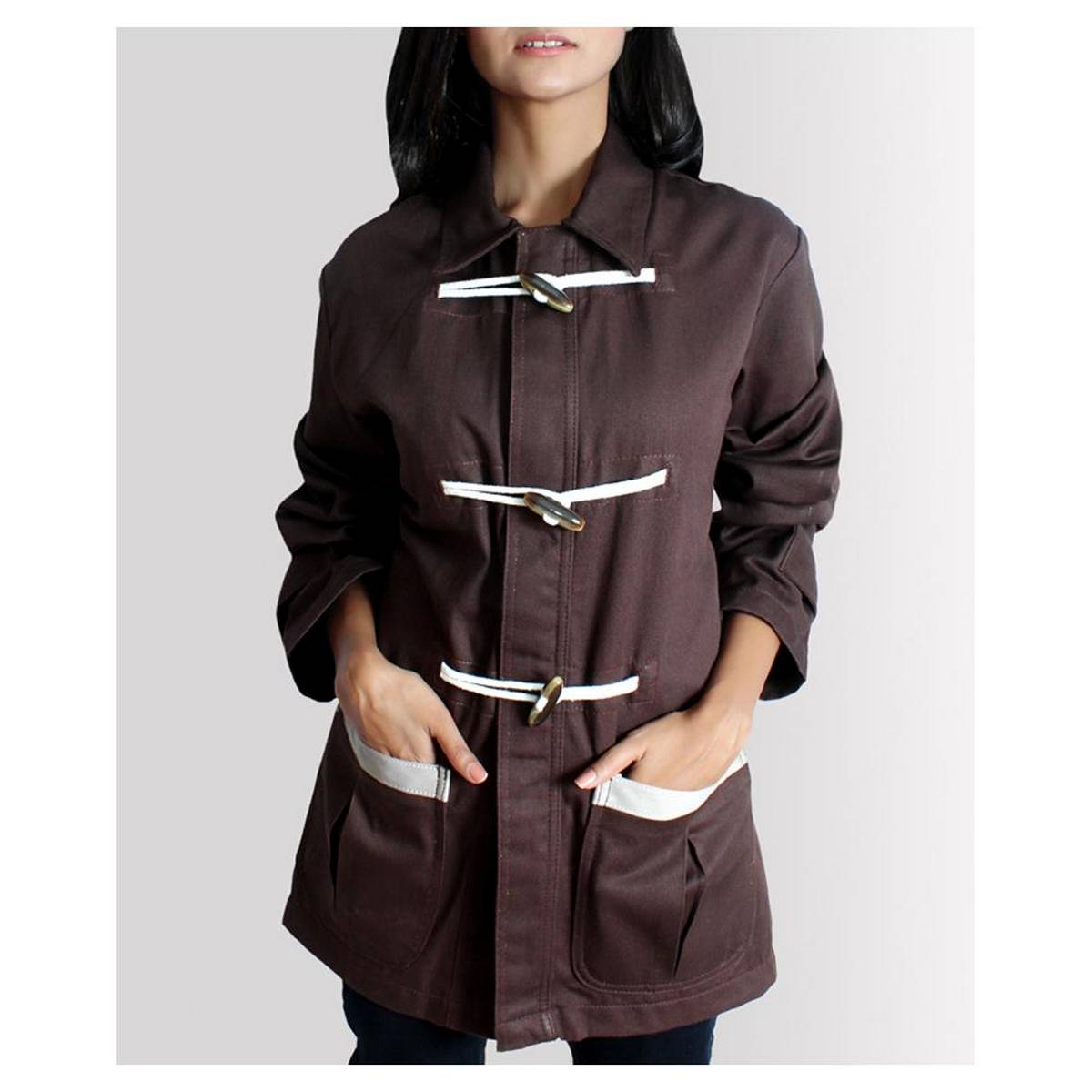 Choco Celio Loop Drill Cotton Ladies Long Coat FSB-748