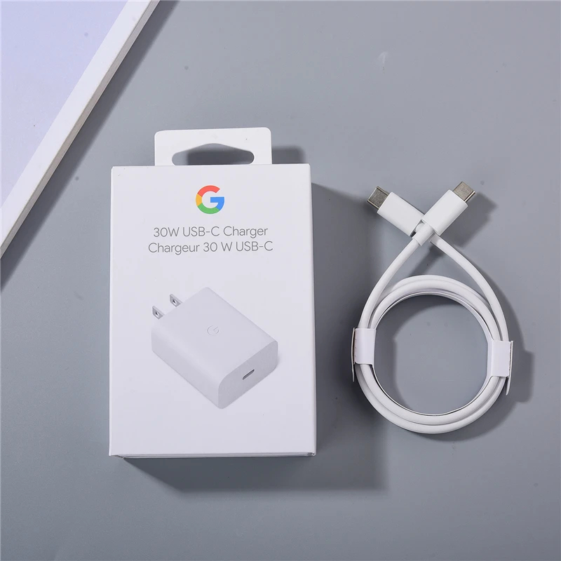 Google 30W USB Type-C Charger Adapter With Cable PD Fast Charging for Pixel 6/6A/6Pro/7/7A/7Pro/8/8A/8pro/9/9Pro/9Pro XL Rapid Support