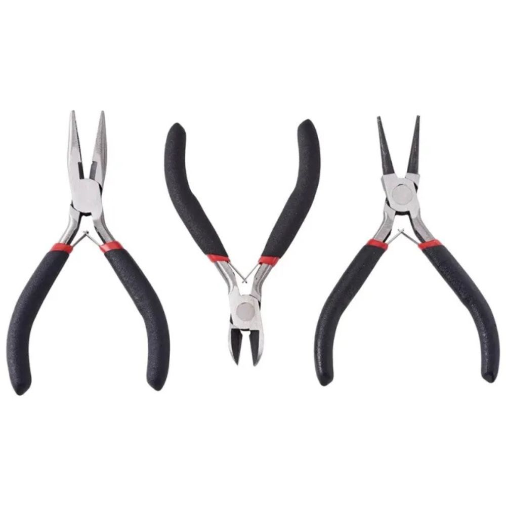 3 Pcs Set Jewelry Making Tools Pliers Cutter Nose Plier Chain Plier Side Cutter Bracelet Making General Crafts Tools Jewellery Tools & Equipments Arts & Crafts Tools Cutter Beading Tools Diy Arts & Craft Tools for Bracelet making b SAMS Arts & Crafts