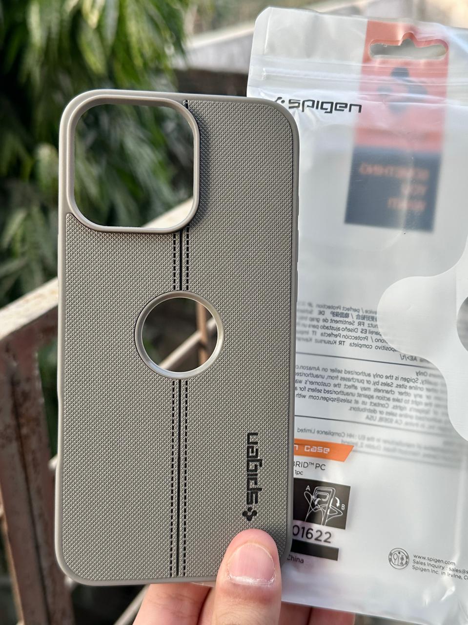 Spigen Premium Textured Leather Shockproof Soft TPU Protective Back Case for OnePlus, Vivo, Tecno, Google Pixel, Samsung, Redmi, Infinix, Oppo & Realme