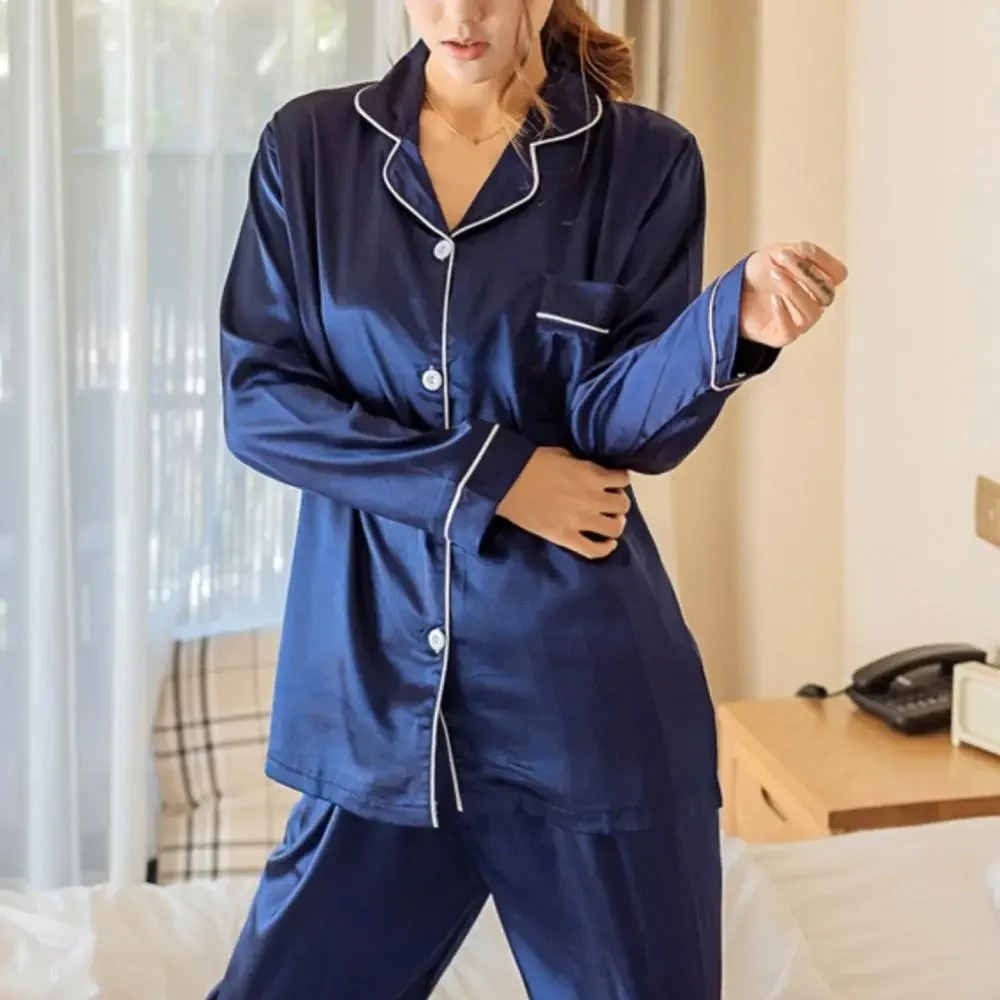 Night Wear for Women Nighty Soft Silk Satin stuff Night suit for girls and women, 2PC Bridal wear Sleeping Dress Girls Sleepwear Loungewear Sleeping Suit lingerie shirt and Pajama ,Night Dress for girls and women