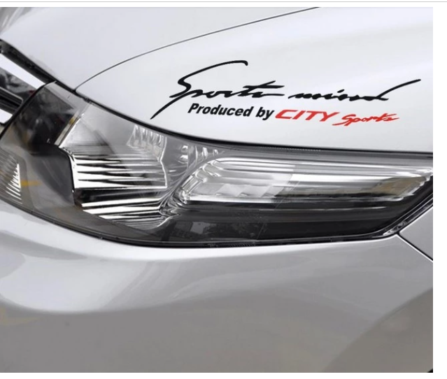 Bonned Car Sticker 12 inches (black) sport mind car bonnet, eyebrow stickers for cars,car ...