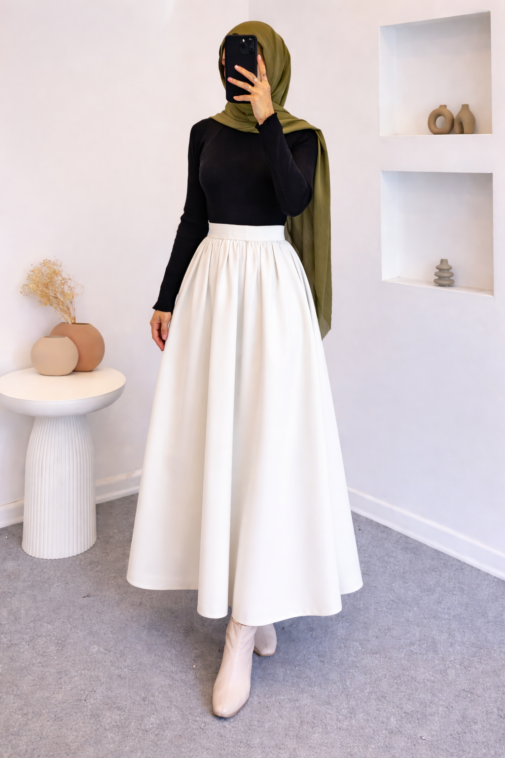 Premium Long Silk Skirt for Girls & Women | Pakistani Maxi Skirt with Top | Korean Style Fancy Winter Skirt