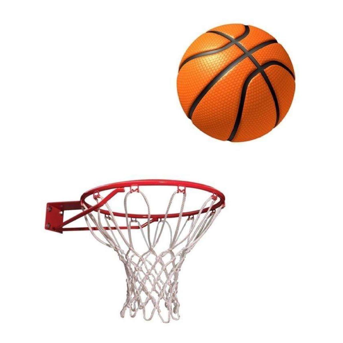 Basket Ball With Net and Ring - Standard Size