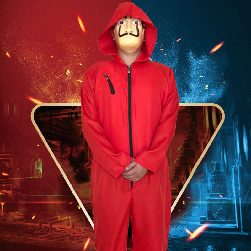 Money Heist Cosplay Halloween Costume Helloween cosplay money heist costume for school event and party