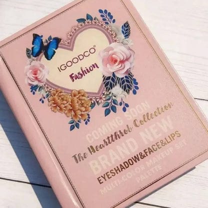 All in1 Book-Style Foldable Makeup Palette Set | Portable & Long-Lasting | Contour Blush Highlight Eyeshadow, Suitable for Multiple Skin Tones & Makeup Looks All In One MakeupBook (Fashion)