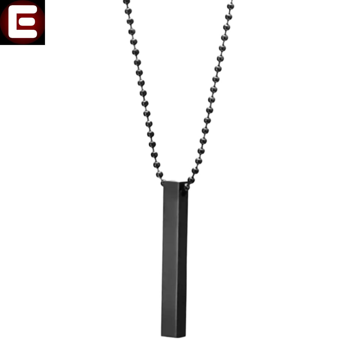 EMPIRON SILVER STAINLESS SILVER BAR NECKLACE/LOCKET/CHAIN FOR MEN/BOYS