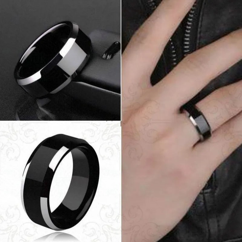 Youth Corner Black Titanium Men Ring For Boys - Never Fade Never Scratch