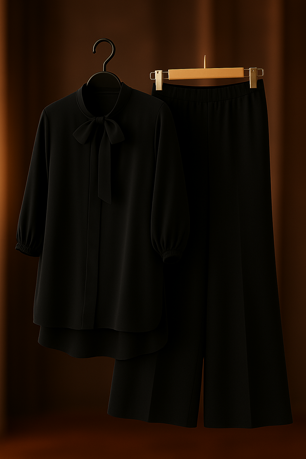 Premium 2-Piece Dress for Girls – Comfortable Fit with Stylish Neck Tie