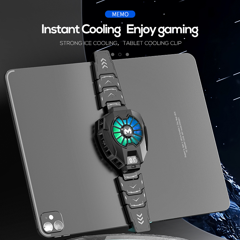 MEMO Dl05 | DL06 Phone Radiator Mobile Cooling Fan Game Cooler System - Gaming Fan For PUBG Phone Cooler , FREEFIRE - Gaming Case Cold Wind Handle Fan Cool Heat Sink Semiconductor - Adjustable Light Gamepad Holder