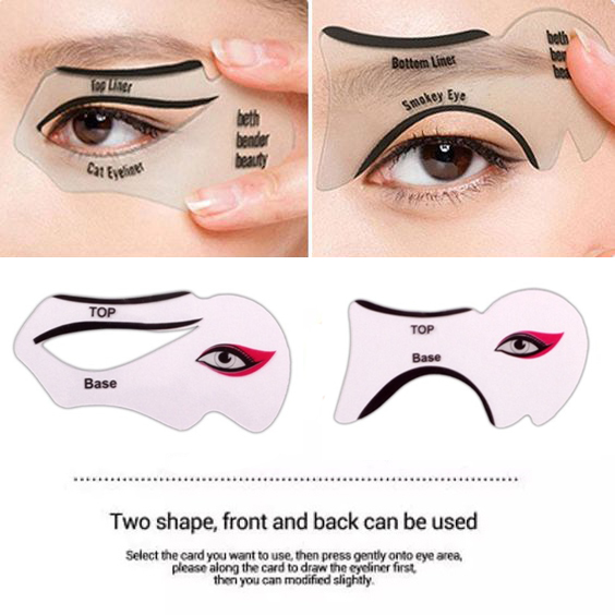 Eyeliner Stencils Winged Eyeliner Stencil Models Template Shaping Tools Eyebrows Template Card Eye Shadow Makeup Tool