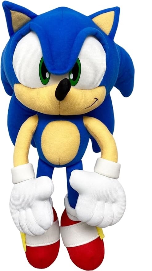 Sonic & Friends – 18” Big Plush Toys | Soft Stuffed Dolls | Perfect Kids Gift & Collectible (Sonic, Tails, Knuckles, Shadow, Amy, Silver).