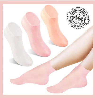 Silicone Socks for Women & Men | Full Foot Gel Heel Socks, Moisturizing Foot Protector for Heel Pain, Cracked Heels & Foot Care | Reusable Soft Heel Socks, Best for Athletes & Runners | Anti-Crack Gel Heel Protectors|1 Pair Silicone Socks