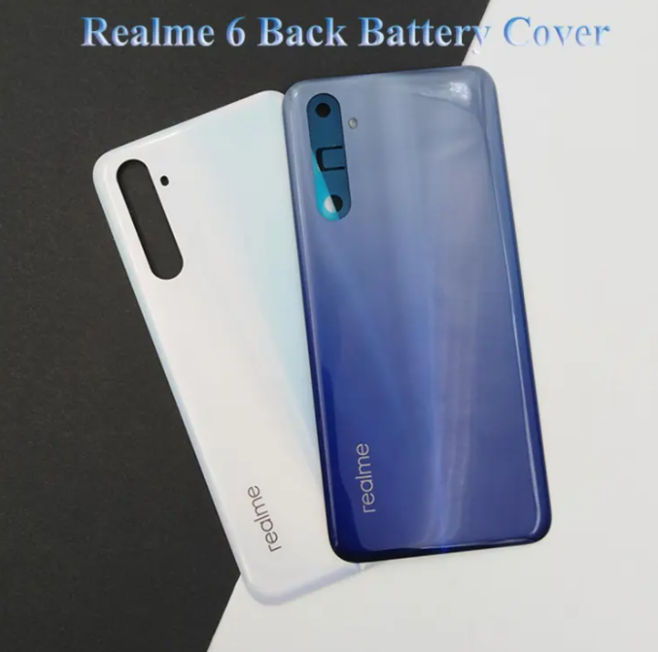 Realme 6 Back Glass Battery Cover Rear Door Housing Case, Back Panel for Realme 6