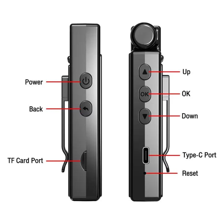 Mini WiFi Body Camera 4k Resolution | Wearable Night Vision Video Recorder | Compact Bodycam for Security, Law Enforcement, Office & Travel | Portable Action Camera for Sports, YouTube, Vlogging & Personal Safety