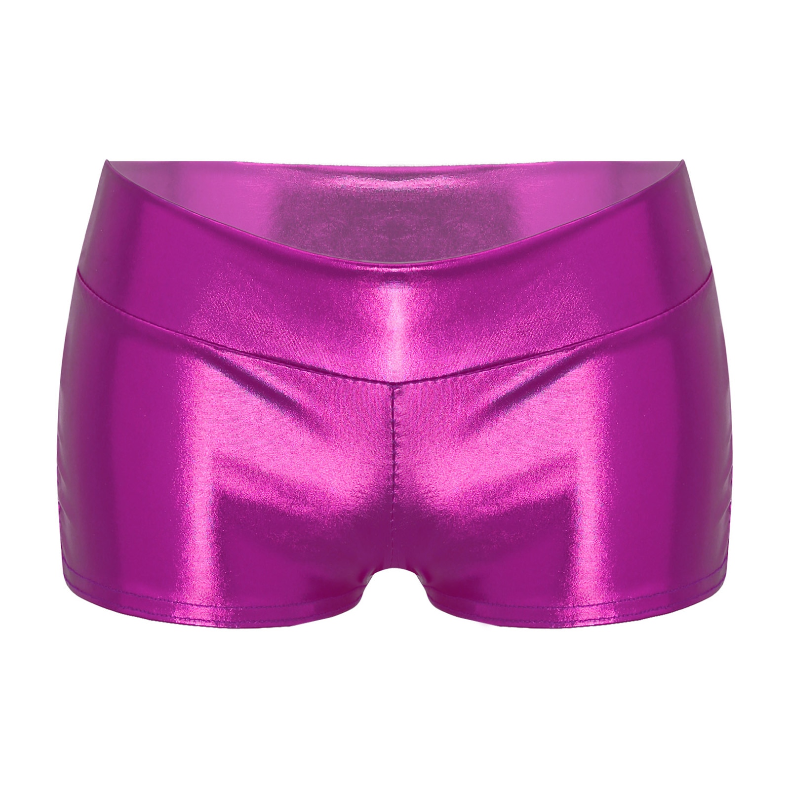 Women Sexy Lycra Metallic Shiny Spandex Shorts