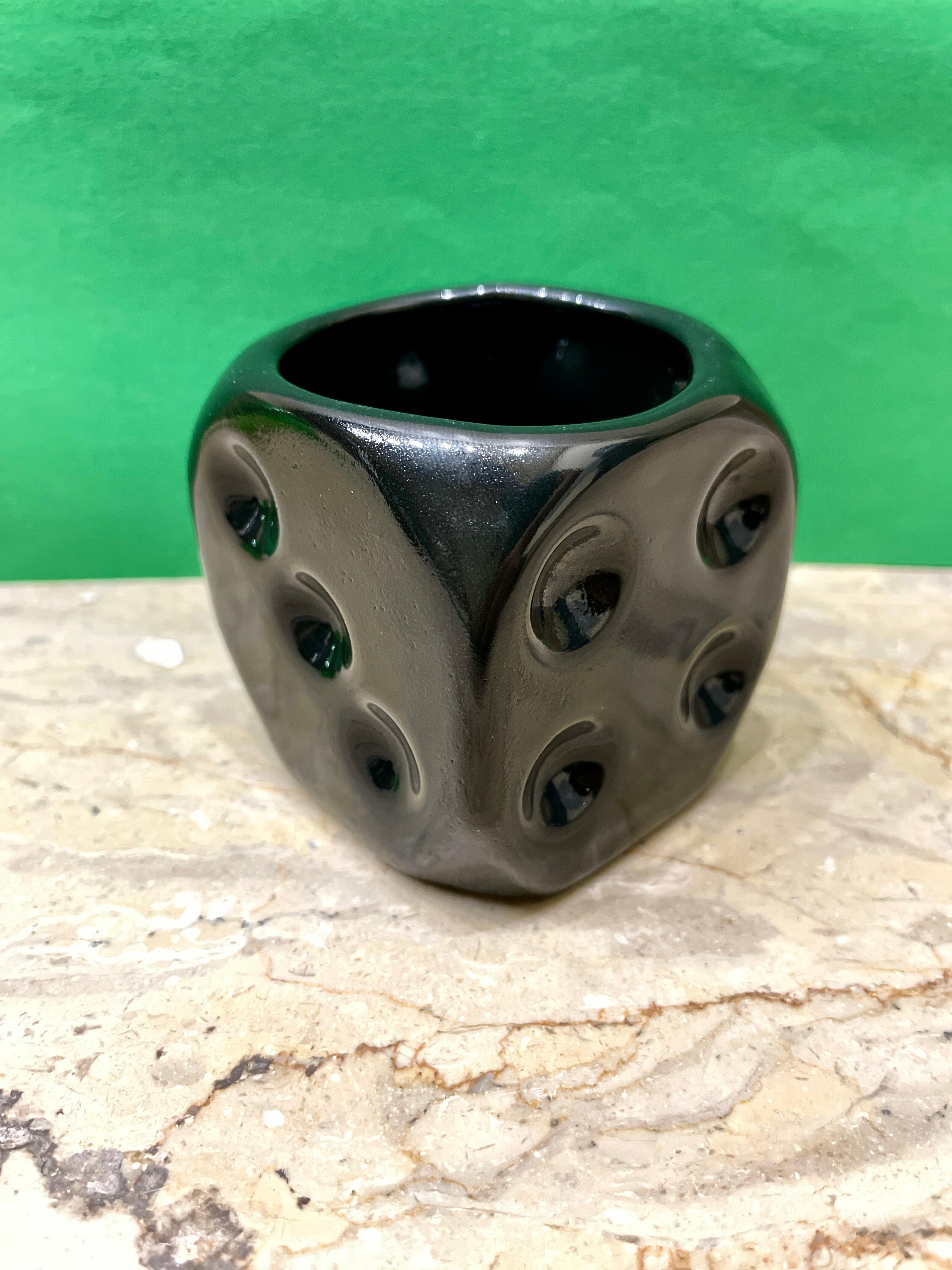 Dice Ceramic Pot 2.5 Inches, Dice Shape Planter For Plants Ceramic Vase For Cactus Flowers And succulent Ceramic pot for home decore