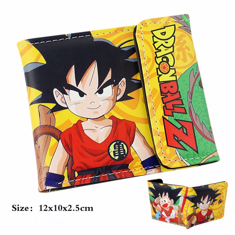 Carteira curta para jovens homens e mulheres Anime Dragon Ball Z Carteira  curta de estudantes de desenho animado japonês Comics Bolsa, Color J,  Medium 