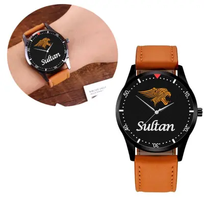 Customize Name Good Quality Stylish Watch Gents