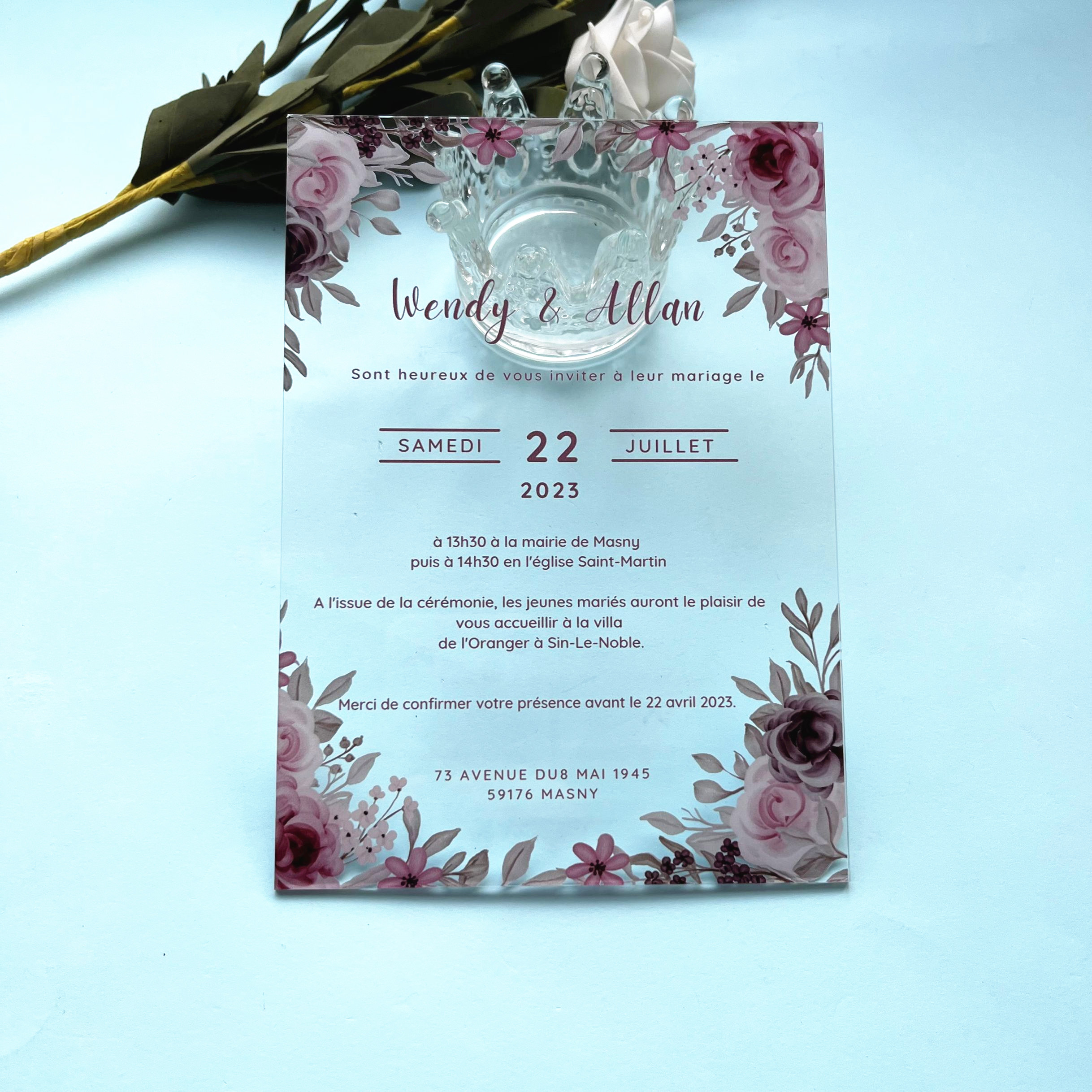 10pcs Transparent Pvc Pvc Invitation Fancy Elegant Personalize Wedding ...