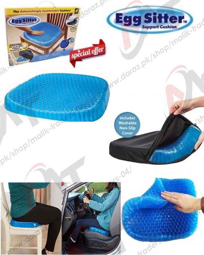 Gel Chair Cushion, Egg crate cushion, Backing Honeycomb chair cusion,  portable Non-Slip Cover Breathable Honeycomb Pain Relief Sciatica Cushion