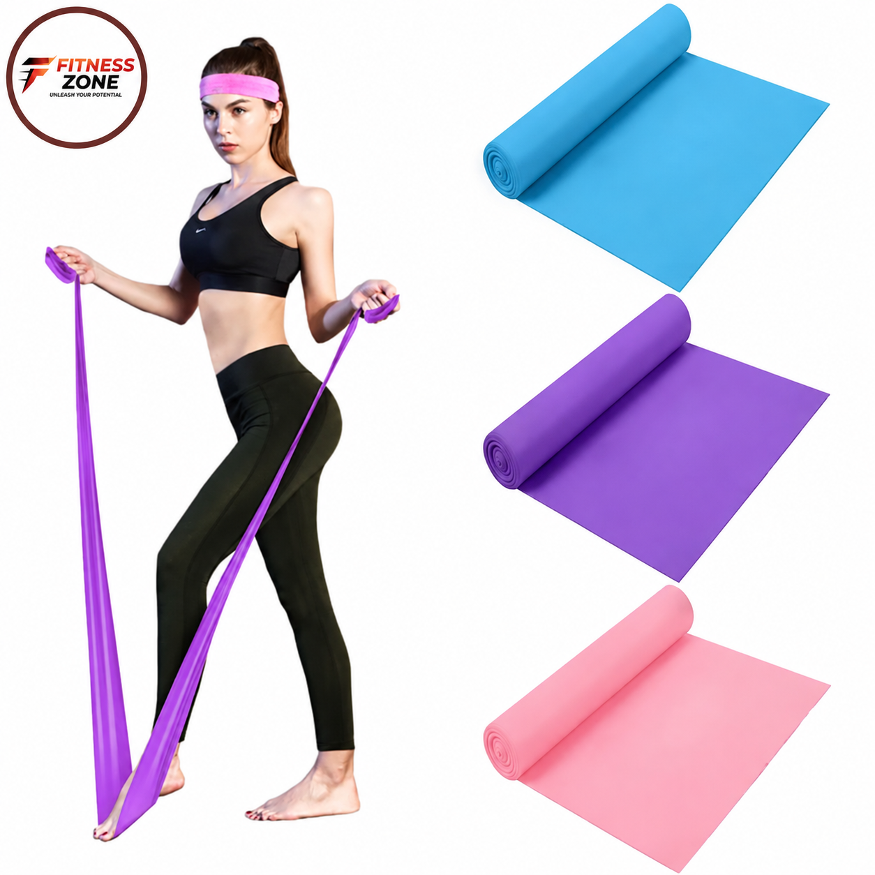 Resistance Loop Bands Set of 3 – Light, Medium & Heavy Mini Exercise Bands for Men & Women | Glute, Leg & Arm Workout, Warm-Up, Yoga & Stretching | Home Gym | Colour-Coded