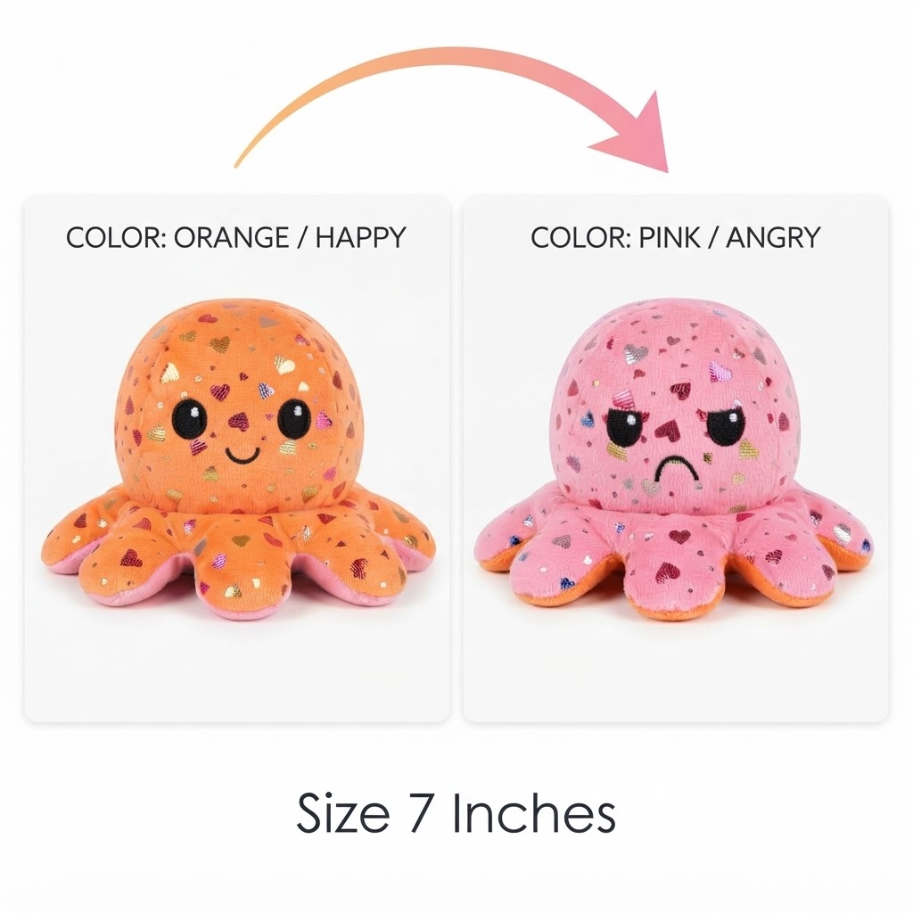 Orange & Pink Heart