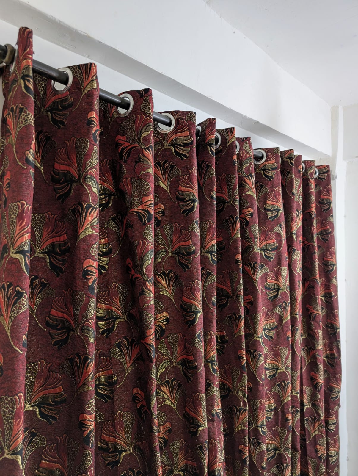 High Quality Premium Curtain 1Pc Parda (55*96 Inches) Elegant & Crystal Designs With Guaranteed Ring(Eyelet) For Bedroom & Living Room