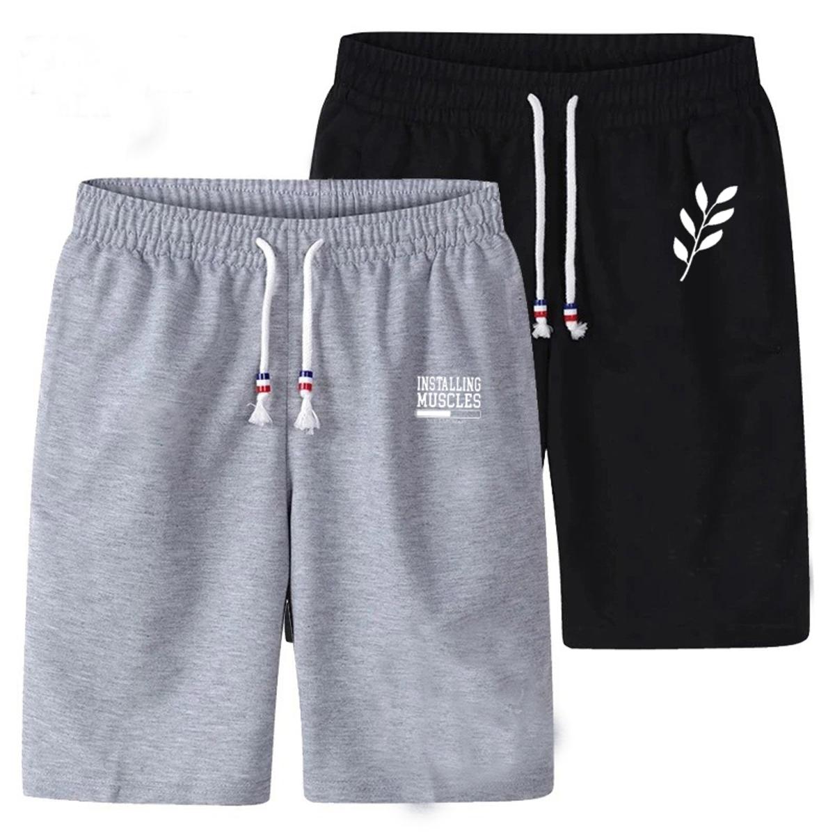 (Pack Of 2) Men’s Sweat Shorts, French Terry Short, Two Quarter Men’s Shorts