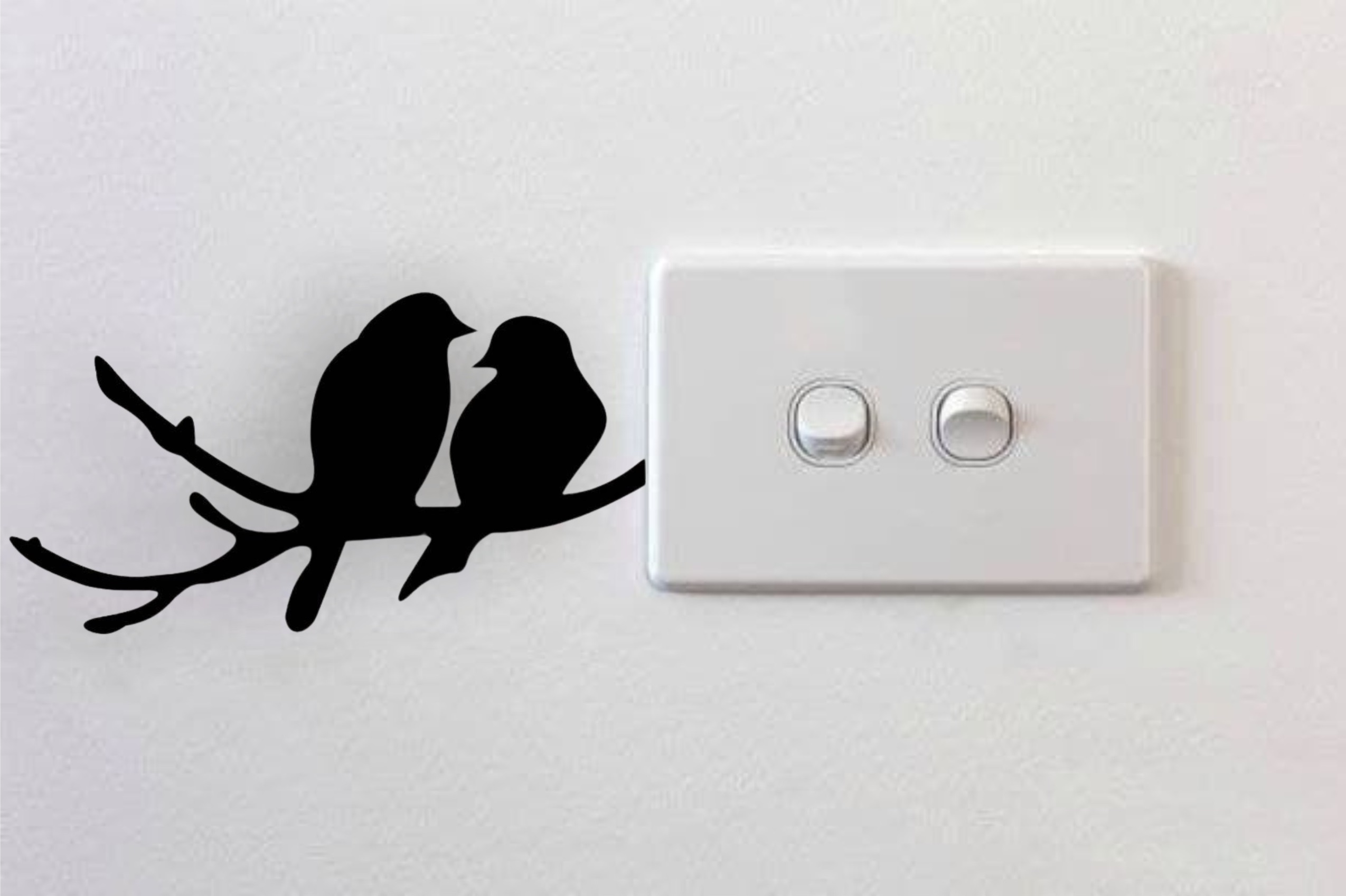 Pair of Sparrow Switch Boards Wooden Wall Art Room Decoration Items