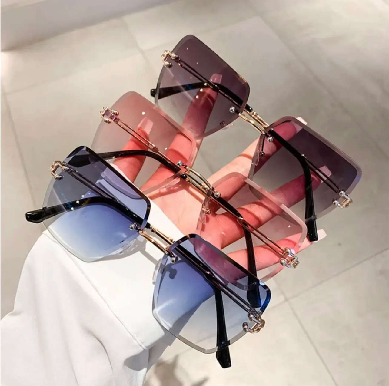 Eldorado Fashion Square Oversized Sunglasses Vintage Women's Brand Designer Sun Glasses Outdoor UV Protection for Women Eyewear UV400