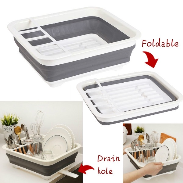 Foldable Dish Storage Rack Kitchen Cup Drying Jiujiuso 超激安特価