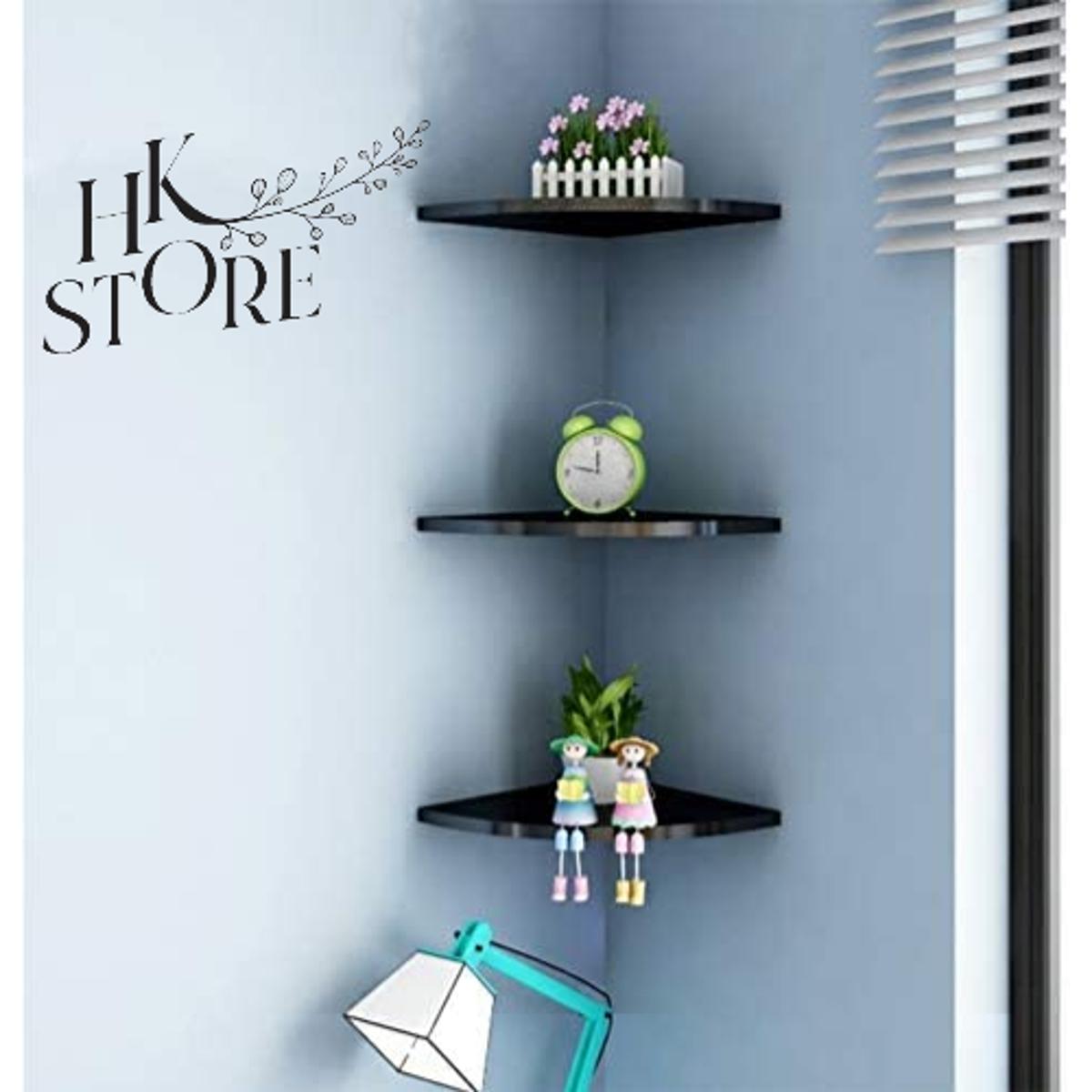 Corner Shelf Kitchen shelf Wall Shelf Wall-mounted Display Storage Organizer Rack for Living Room Office Home Decor 3pcs 3 Tier corner shelves Floating bedroom shelf