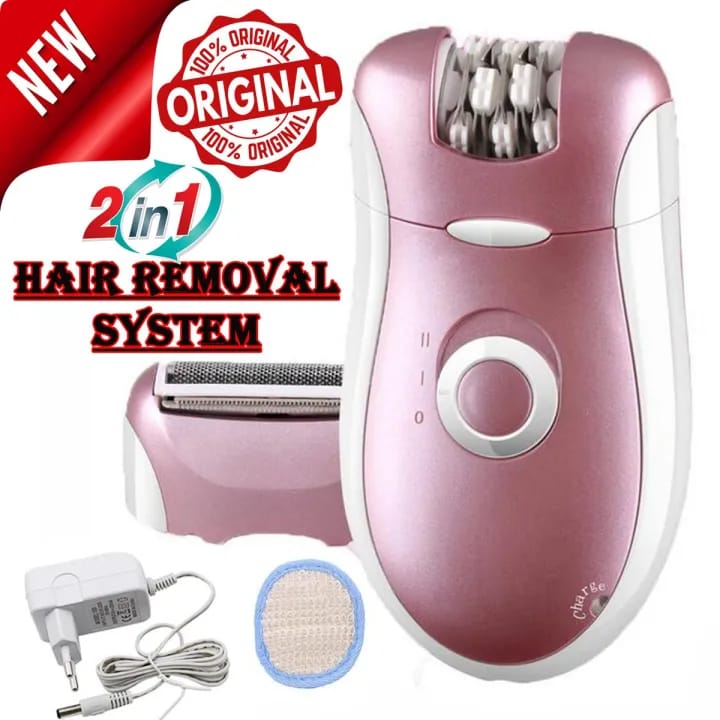 Original ( Model 2068 ) 2 in 1 Women Shaver & Epilator - Female Hair Remover - Girls Shaving Machine - Rechargeable Electric Lady Shaver