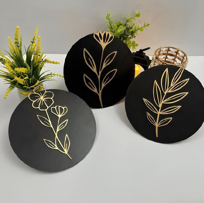 LifeStyle Glory  Round Shape Floral Wall Art | Room Decoration Items | Boho Décor | Home Decoration Items | Wooden Wall Decoration Items for Home | Decorating Items | Home Décor