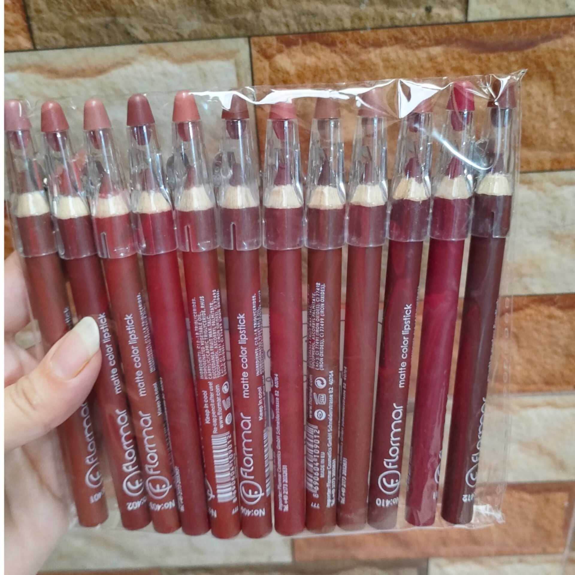 6/9/12  Pcs/Set  Matte Color Lipstick Pencils ,Light  Shades Lip pencils / lipliner Pencils