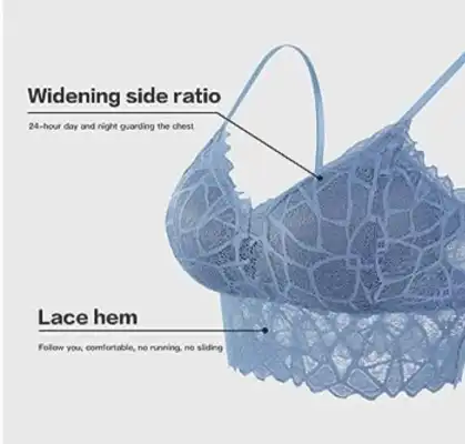 Flower Lace Bra Top Wire Free Push Up Bra Body Shaping Women Underwear  Lingerie Full Cup Seamless Bras