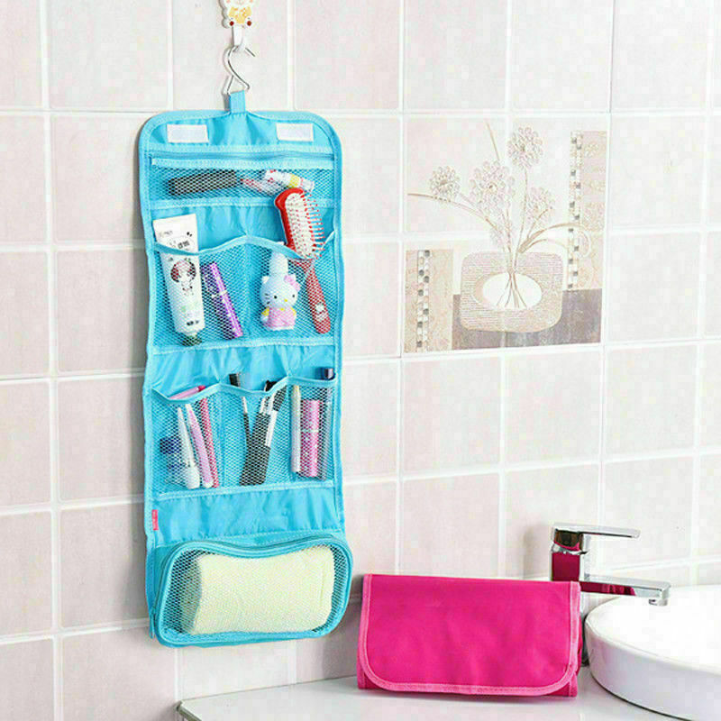 Large Folding Travel Toiletry Hanging Wash Bag Make Up Cosmetic Case
