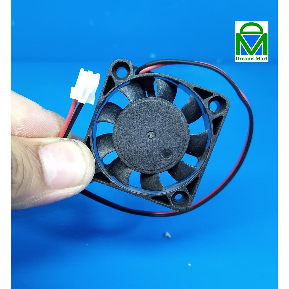 DreamsMart DC 12V Cooling Fan 40x40x10mm 2 Pin Wires 4010 Brushless Motor Fan Incubator Peltier CPU Heatsink