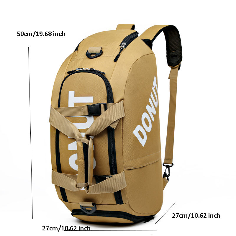 Gym Duffle Backpack Large Capacity Travel Bag with Shoe Compartment Waterproof Weekender Fitness Shoulder Handbag for Men Women Outdoor Sports Travel