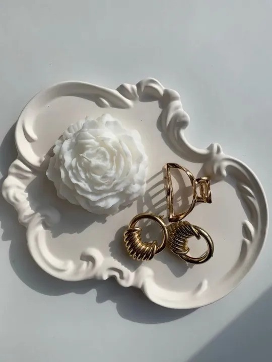 Trays, Flower and Vase Lace Tray Ceramic decorations piece Table Decore Shelf Decor Items  Witty Stone